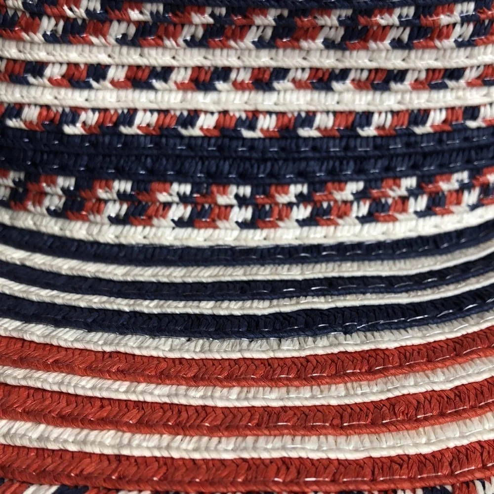 Red White & Blue Lightweight Patriotic 4th of July Summer Hat Toddler Girl EUC